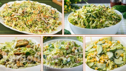 Весенние салаты из капусты: яркие рецепты на каждый день