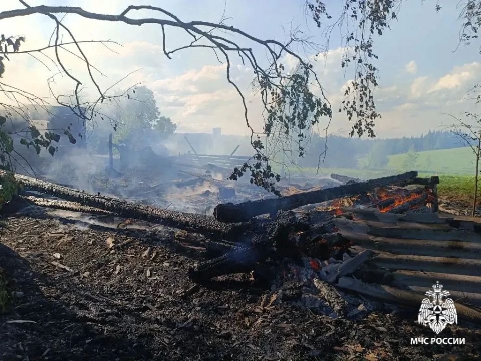 Первый пожар по причине грозовых разрядов произошел в Удмуртии Первый пожар по причине грозовых разрядов произошел в Удмуртии