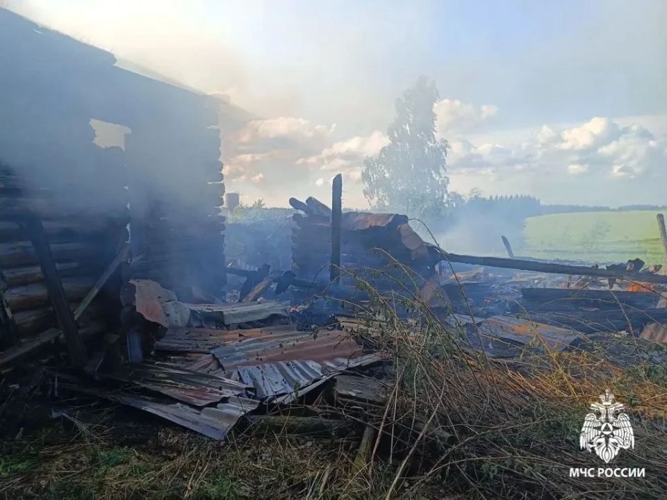 Первый пожар по причине грозовых разрядов произошел в Удмуртии Первый пожар по причине грозовых разрядов произошел в Удмуртии