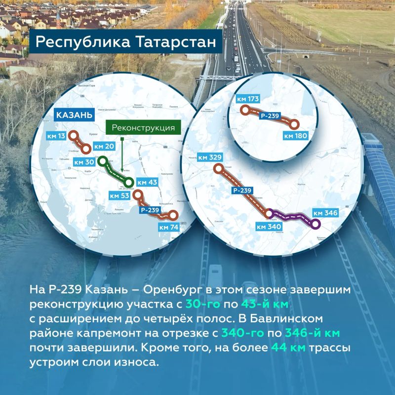 Продолжаем обновление федеральных трасс в Республике Татарстан Продолжаем обновление федеральных трасс в Республике Татарстан
