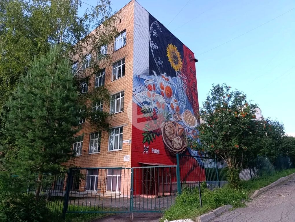 И вот картина стала муралом на фасаде здания Ижевского техникума индустрии питания на ул. Ворошилова
