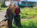 Создаем чистый город. В Октябрьском районе горожане привели в порядок территорию возле трамвайной остановки «Зоопарк»